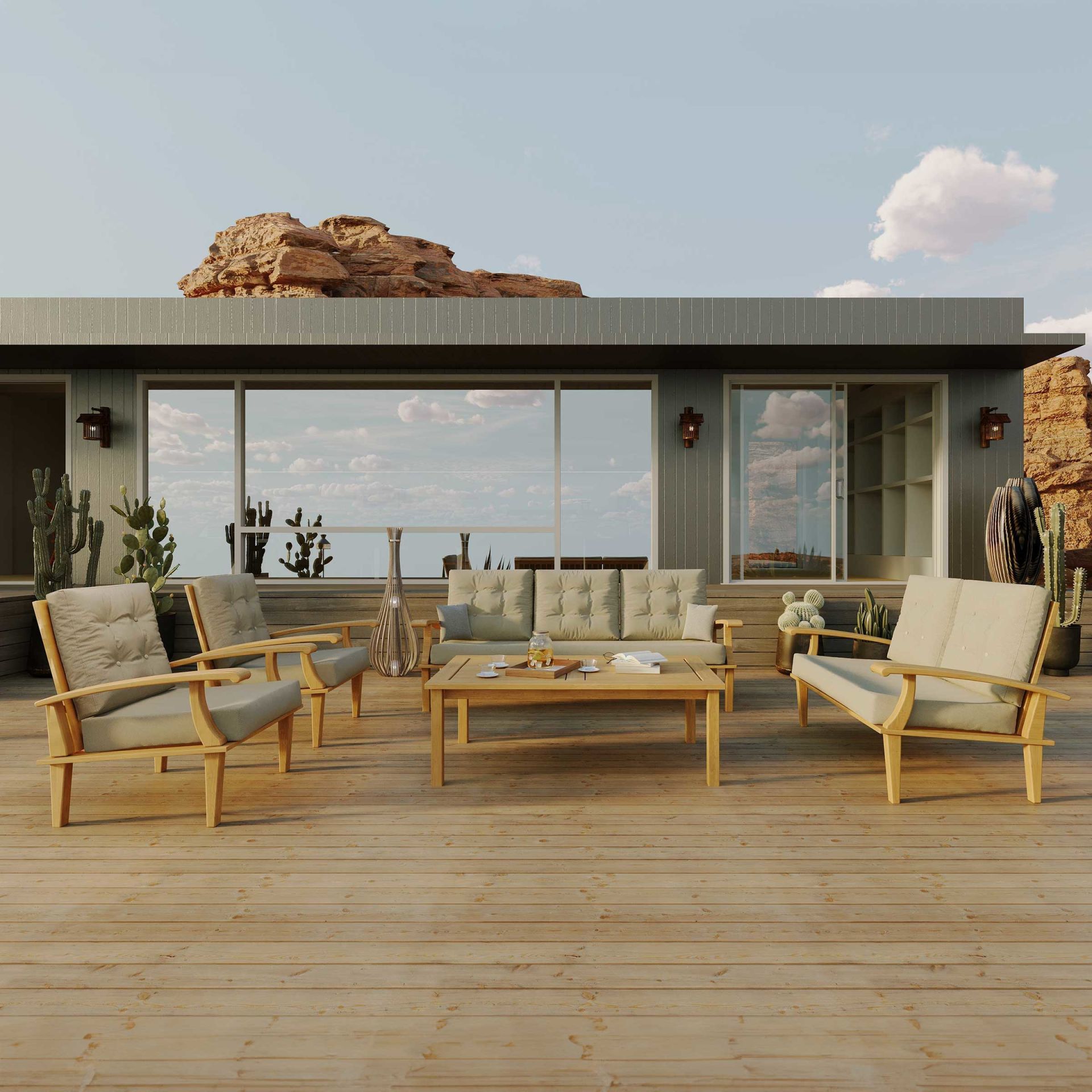 Queens Teak Bahçe Koltuk Takımı