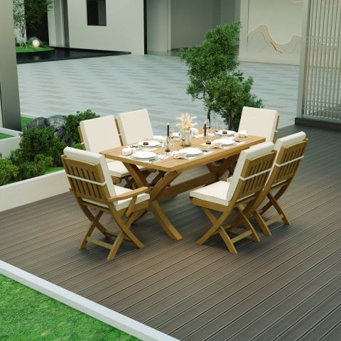 İlaveli Bahçe Masa Takımı 160 Cm