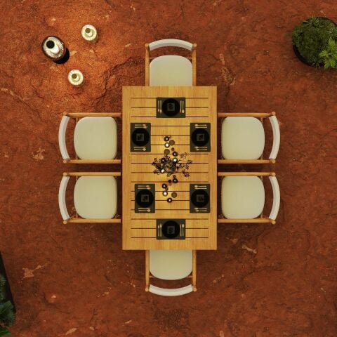 Icon Teak Bahçe Masa Takımı-240 Cm