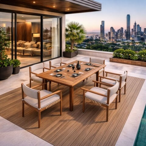 Icon Teak Bahçe Masa Takımı-240 Cm