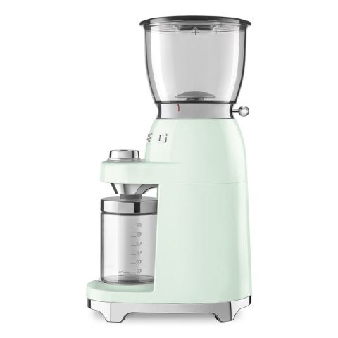 Pastel Green Coffee Grinding Machine
