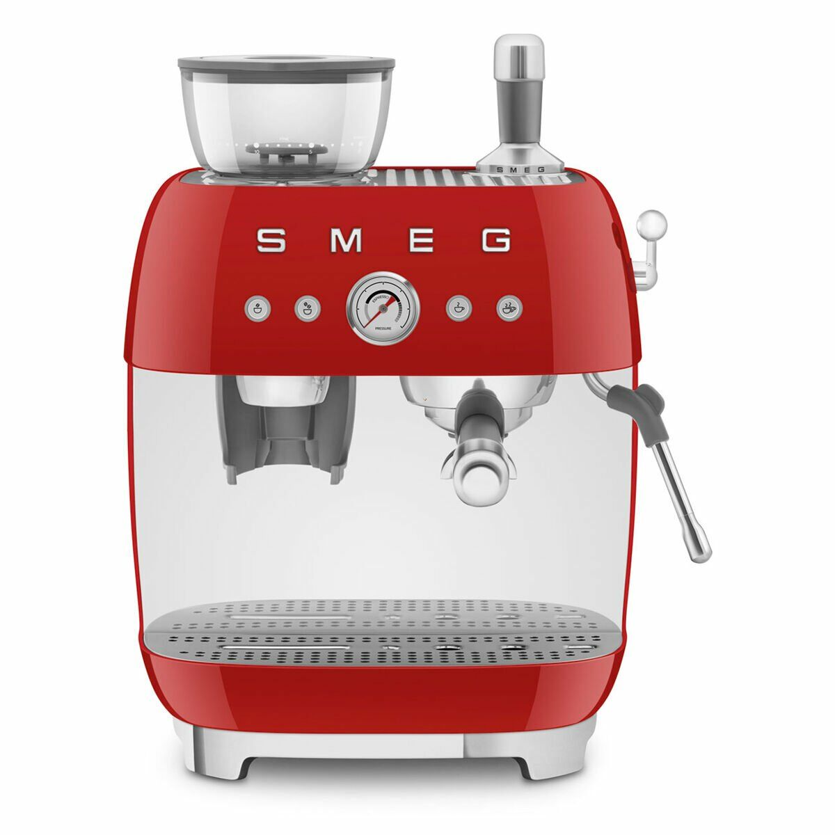 Smeg Kırmızı Öğütücülü Espresso Kahve Makinesi
