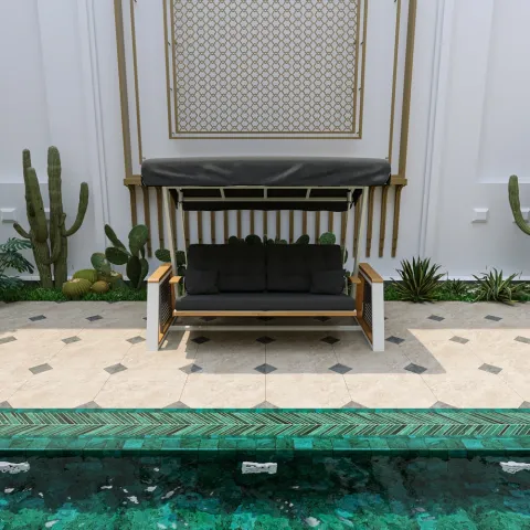 Roma Alüminyum Salıncak Beyaz