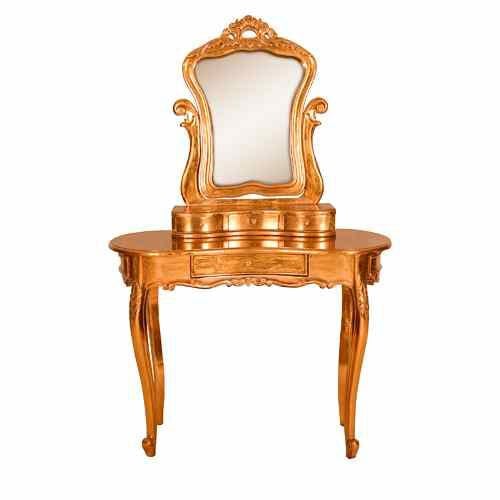 Yarımay Altın Varaklı Makyaj Masası Takımı