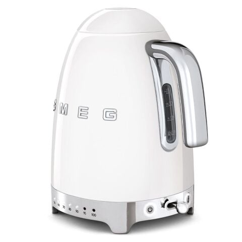 White Kettle with Heat Adjustment