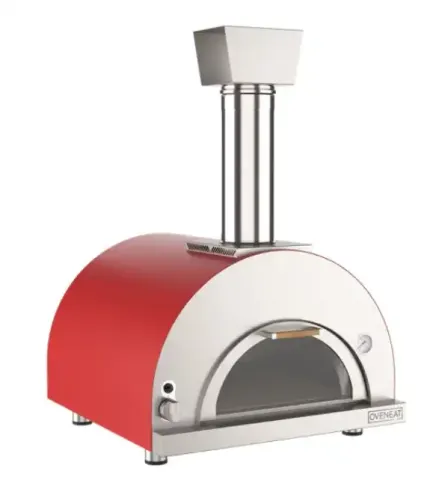 Kırmızı 2 Pizza'lı Gazlı Fırın