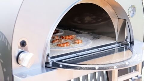 Gri 2 Pizza'lı Gazlı Fırın