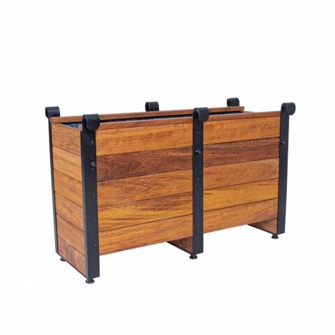 وعاء زهرة خشب الساج