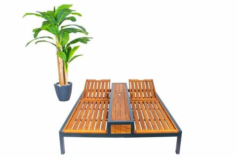 Six Double Sunbeds