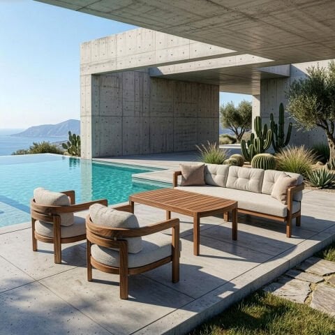 Viyana Teak Bahçe Koltuk Takımı