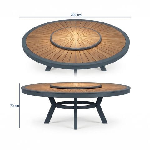 Çarkıfelek Bahçe Masası 200 Cm
