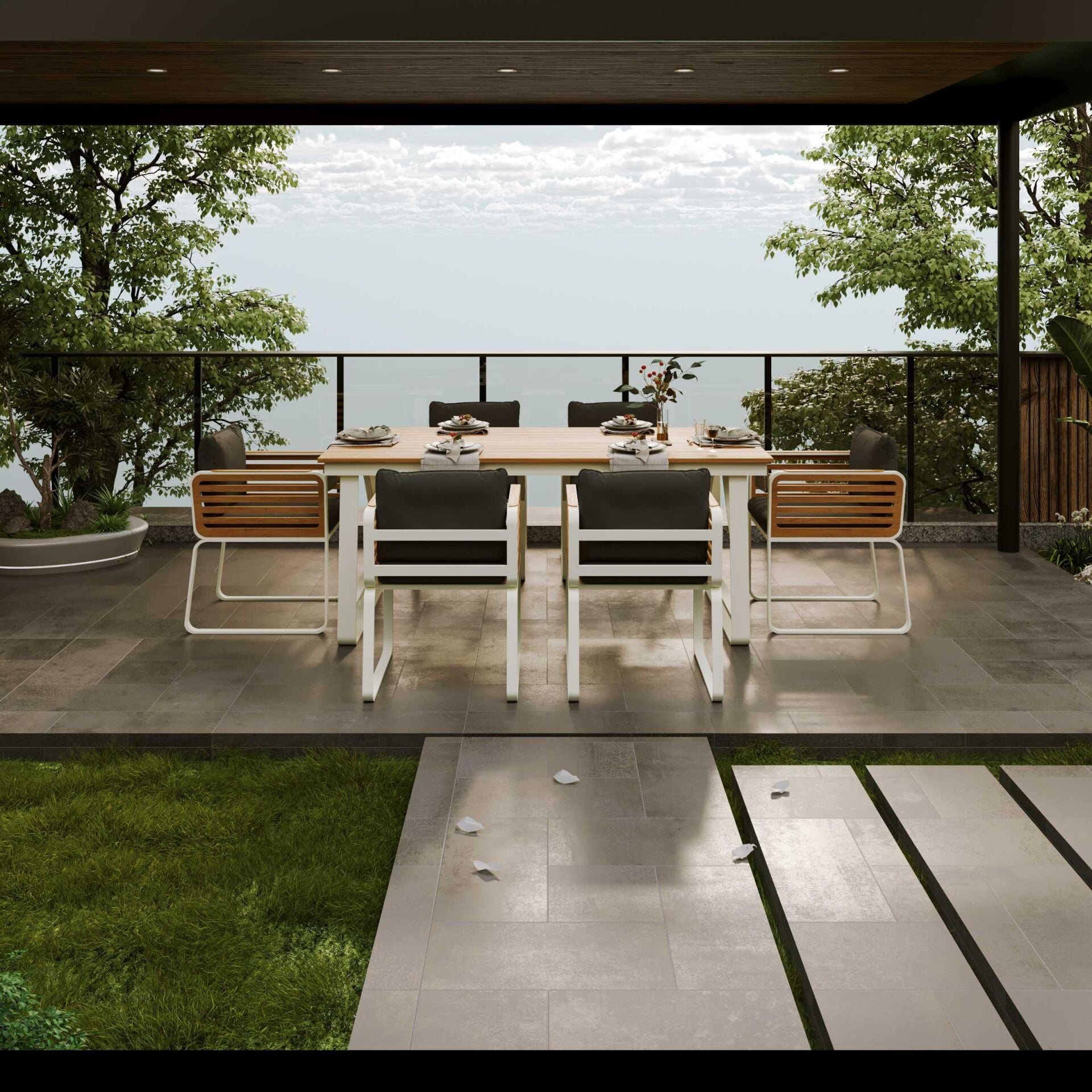 Lina Bahçe Masa Takımı-200 Cm