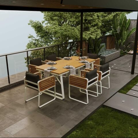 Lina Bahçe Masa Takımı-200 Cm