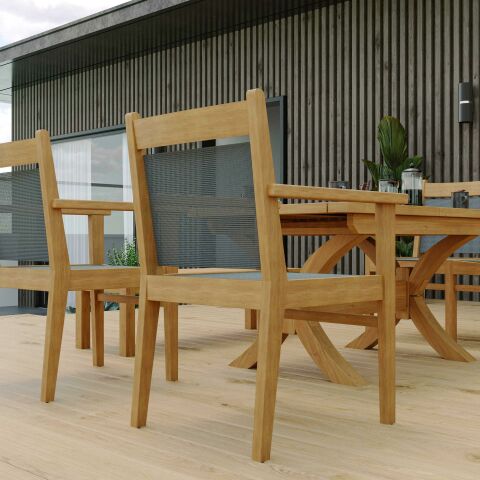 Rodeo Fileli Teak Bahçe Koltuk Takımı
