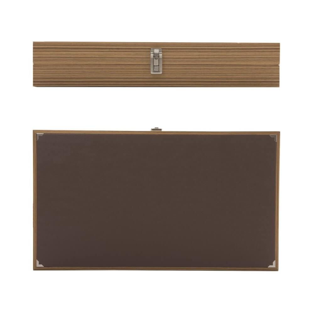 Zebrano Deri Kaplama Tavla