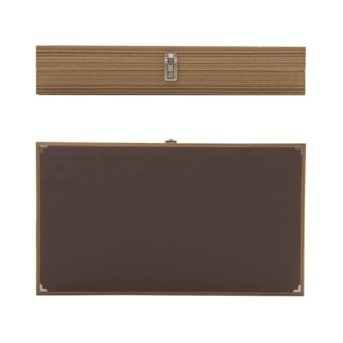 Zebrano Leather Coated Backgammon