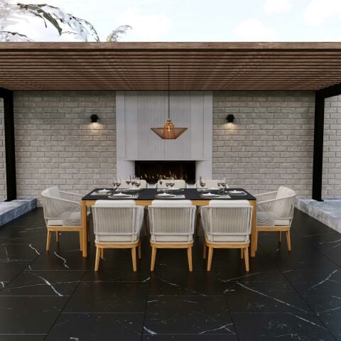 Albina Teak Bahçe Masa Takımı-200 Cm