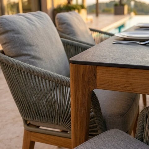 Albina Teak Bahçe Masa Takımı-200 Cm