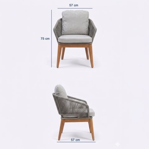 Albina Teak Bahçe Masa Takımı-200 Cm