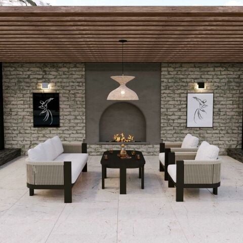 Barcelona Teak Bahçe Koltuk Takımı