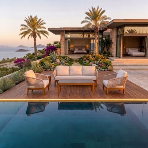 Albina Teak Bahçe Koltuk Takımı