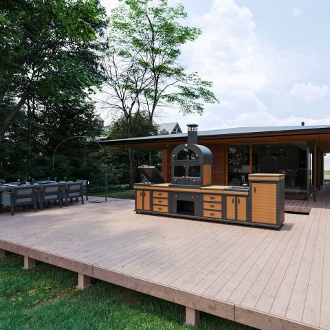 Barbekü Feniks Long Plus Teak