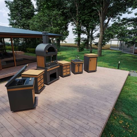 Barbekü Feniks Long Plus Teak