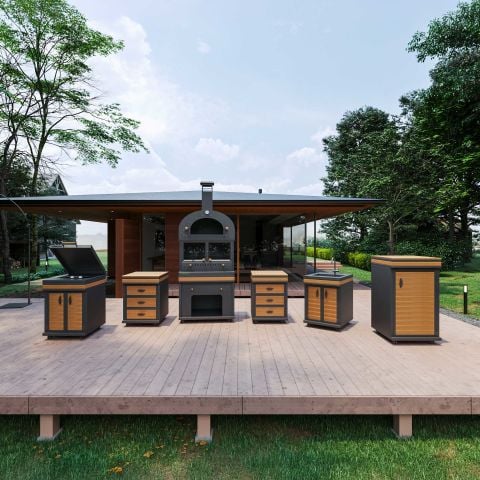 Barbekü Feniks Long Plus Teak