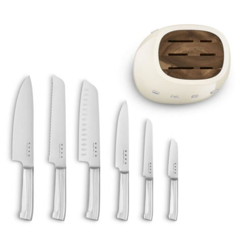 SMEG CREAM KNIFE SET WITH STAND
