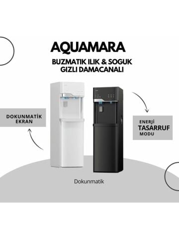 Aquamara Buz Makinalı Su Sebili Beyaz