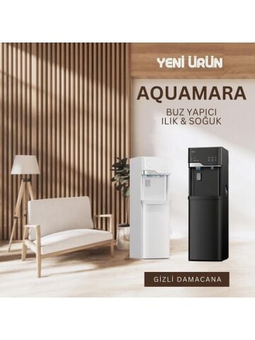 Aquamara Buz Makinalı Su Sebili Beyaz