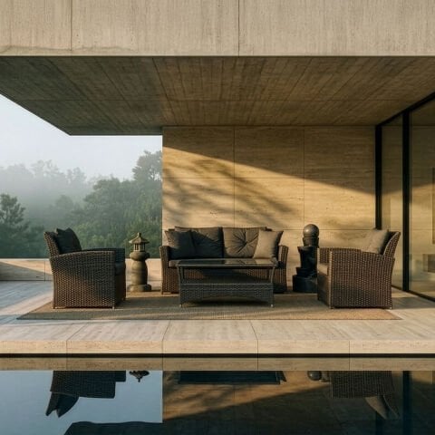 Lobi Pvc Bahçe Koltuk Takımı