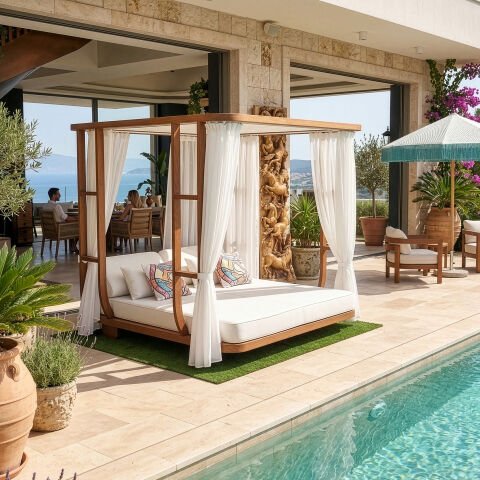 Star Pergola Teak Yatak