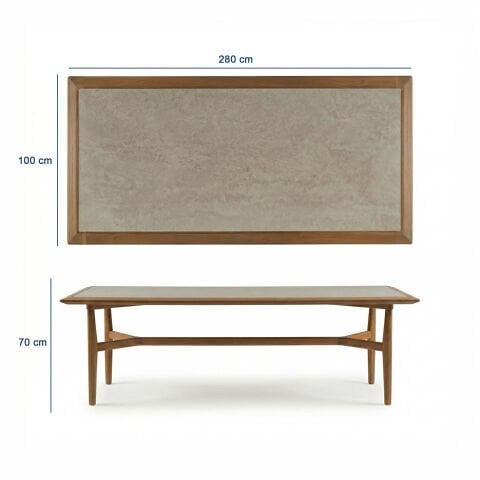 Troy Teak Bahçe Masa Takımı-280 Cm
