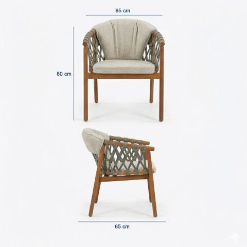 Troy Teak Bahçe Masa Takımı-280 Cm