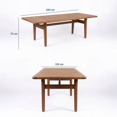 Eagle Teak Bahçe Masa Takımı-240 Cm