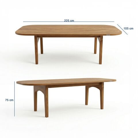 Vanessa Teak Bahçe Masa Takımı-225 Cm