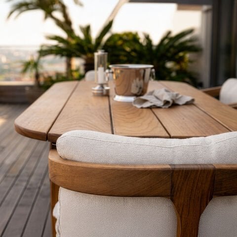 Vanessa Teak Bahçe Masa Takımı-225 Cm