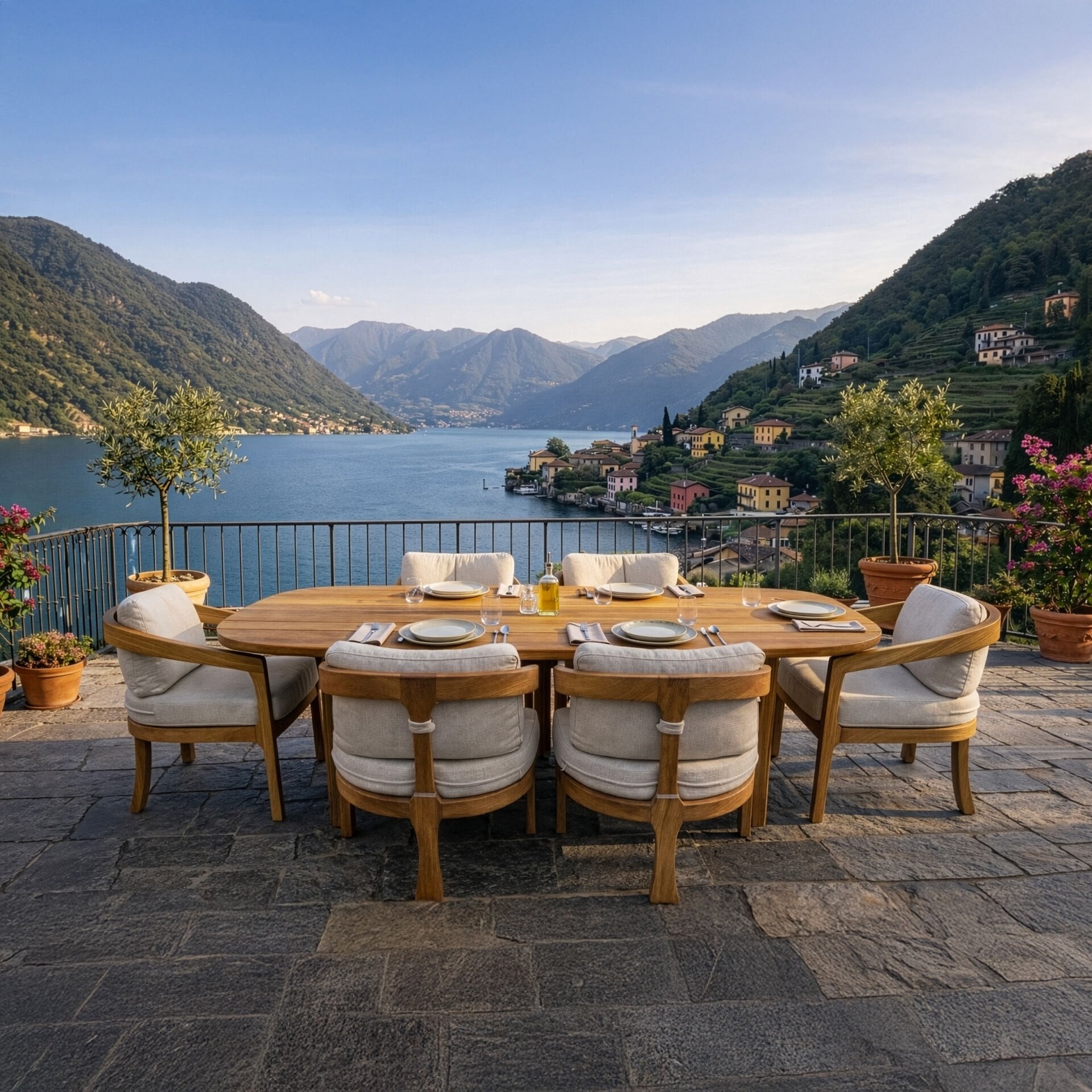 Vanessa Teak Bahçe Masa Takımı-225 Cm