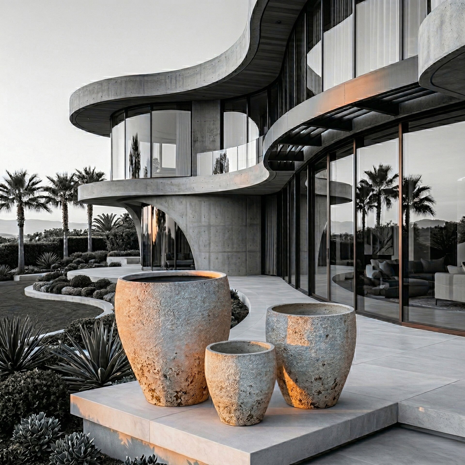 Bahçe Beton Saksı-612Abc