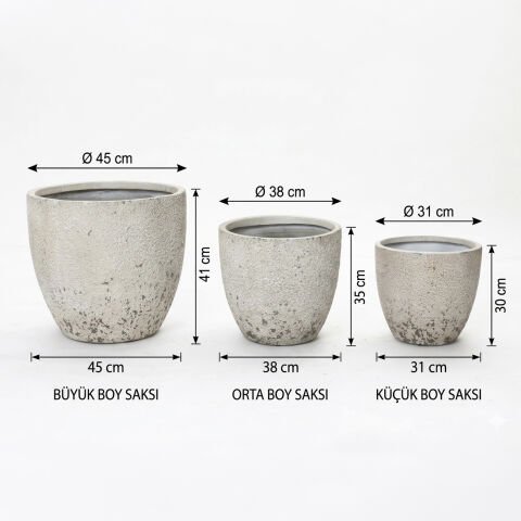 Bahçe Beton Saksı-620Abc