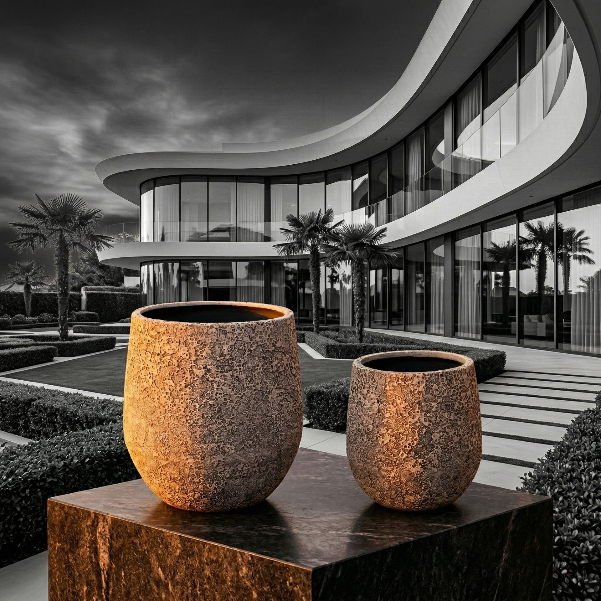 Bahçe Beton Saksı-1656Ab