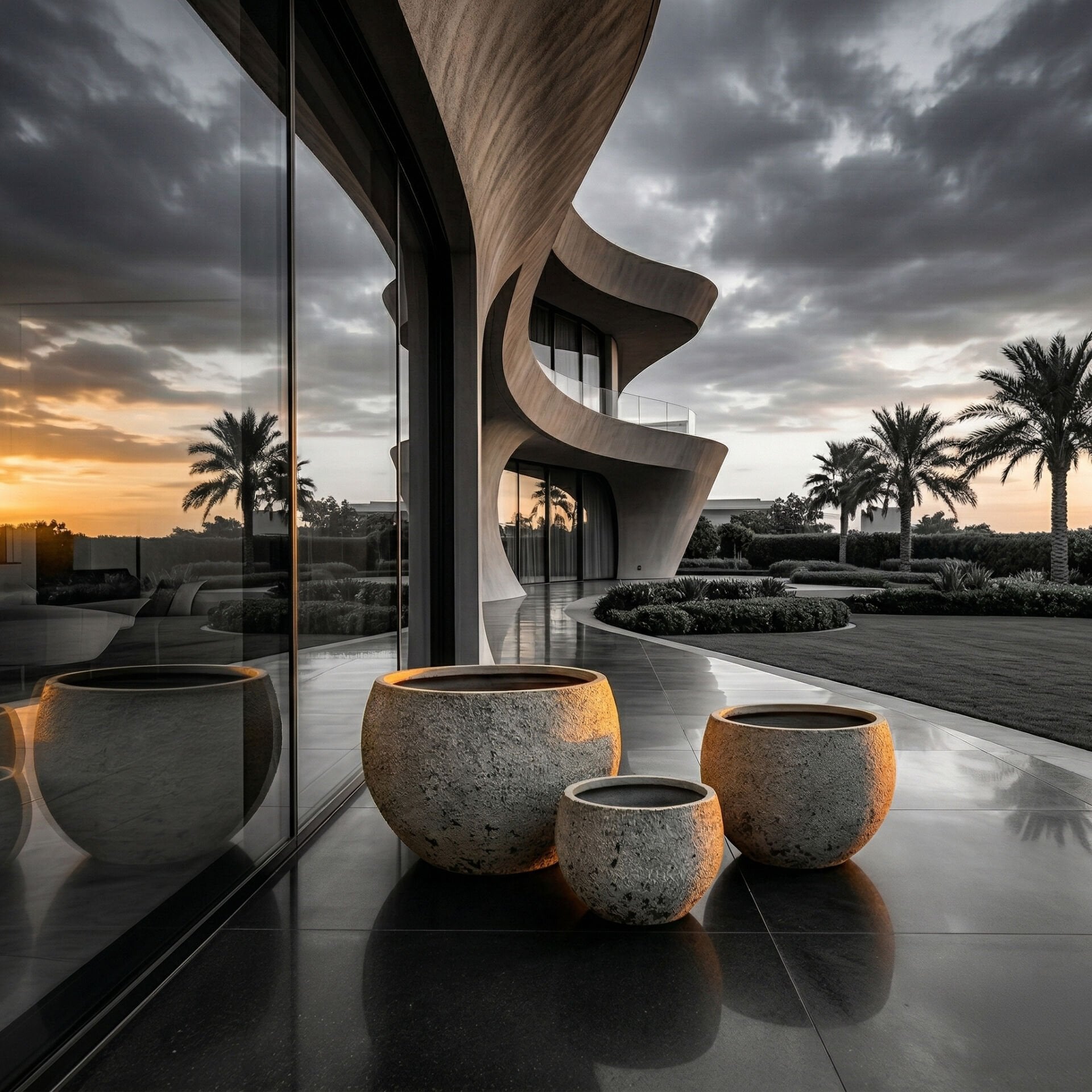 Bahçe Beton Saksı-1003Abc