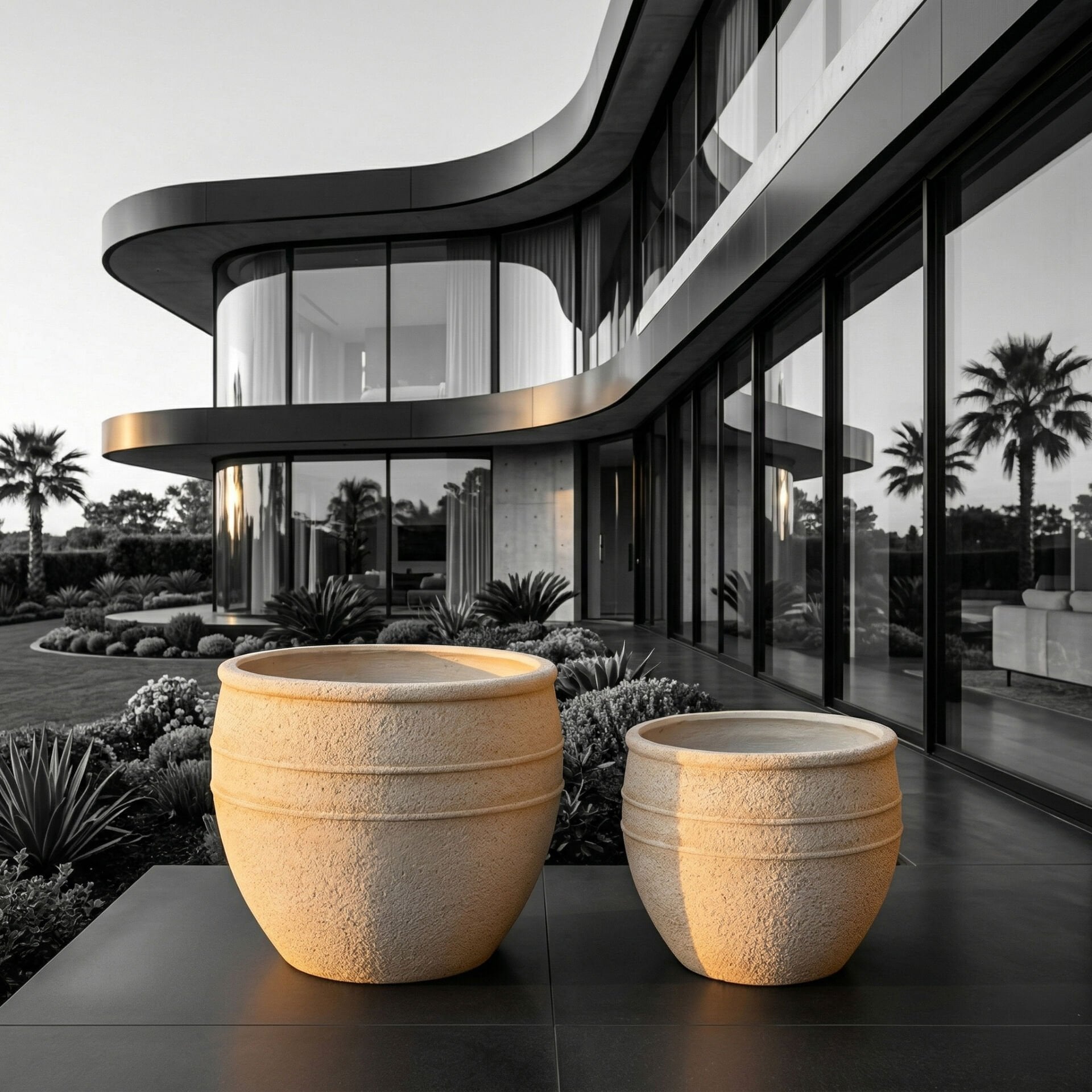 Bahçe Beton Saksı-1636Ab