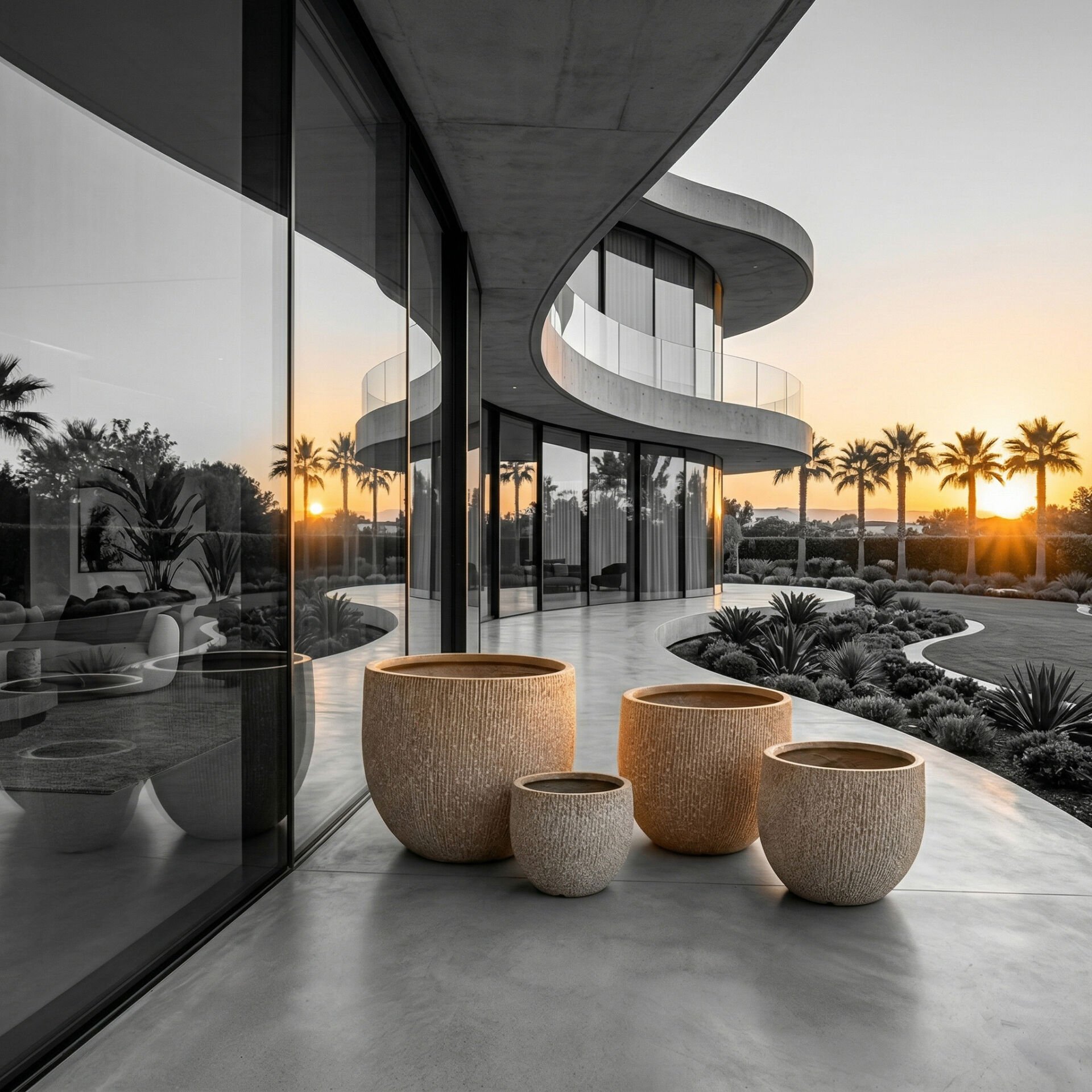 Bahçe Beton Saksı-1635Abcd