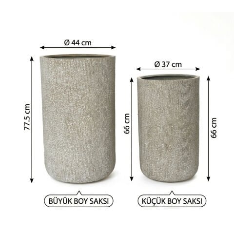 Bahçe Beton Saksı-1637Ab