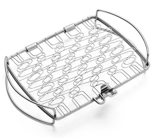 Balık Izgarası -  Büyük boy 28 x 46 cm, paslanmaz çelik, Q 3000 serisi ile gazlı ve kömürlü barbekülere uygundur.