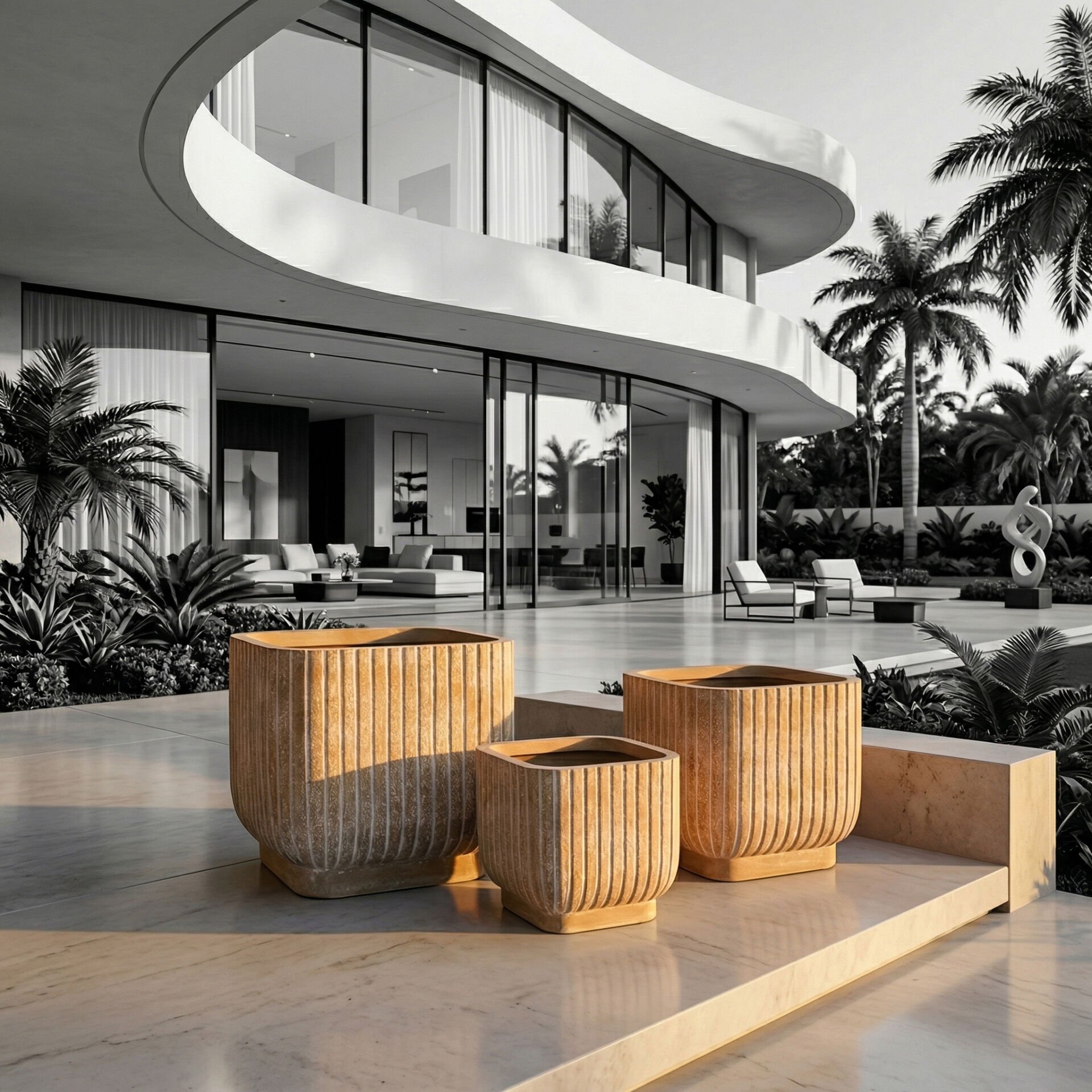 Bahçe Beton Saksı-1691Abc