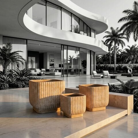 Bahçe Beton Saksı-1691Abc