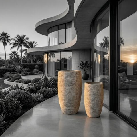 Bahçe Beton Saksı-1616Ab